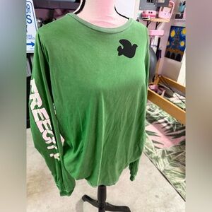 Freecity Green Long Sleeve Tee with Black and White Accents